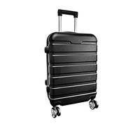 Panana Modern Design Travel Case Hard Shell Cabin Suitcase Set 4 Wheels Luggage Trolley Case Lightweight with TSA Lock(Black-24INCH)