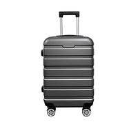 Panana Modern Design Travel Case Hard Shell Cabin Suitcase Set 4 Wheels Luggage Trolley Case Lightweight with TSA Lock(Silver-Grey-20INCH)