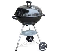Panana Portable Kettle Charcoal Barbecue, Black Outdoor Picnic Camping Cooking BBQ Grill with Lid and Wheels