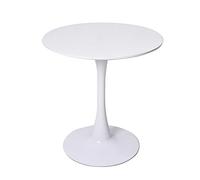 Panana Round White Colored Top Small Medium Kitchen Dining Room Furniture (60cm)