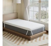 Panana Single Memory Foam Mattress Topper, 7cm Thick 3FT Cooling Bed Topper With Washable Cover, Pressure Relieving (White, 90 x 190 x 7cm)