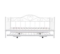 Panana Single Metal Sofebed Frame Guest Daybed for Adults & Kids (New Daybed, White)