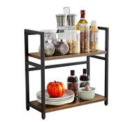 Panana Spice Rack,2-Tier Kitchen Countertop Shelf,Desktop Storage Organizer for Kitchen,Office,Living Room