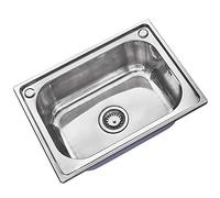 Panana Stainless Steel 1.0 Single Bowl Square Undermount Kitchen Sink with Reversible Drainer