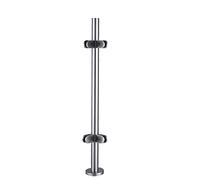 Panana Stainless Steel Balustrade Posts 1100mm High Corner Post with Glass Clamps and Rubbers Staircase Grade 304 Landing Baluster,Corner Post