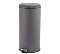 Panana Stainless SteelKitchen Waste System,Recycling Pedal Bin with Large Compartments,30L Round Bin for Recycling and Waste with Pedal (Grey, 30L / Round)