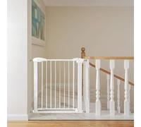 Panana Stair Gates,Baby Safety Gate Home Pet Dog Barrier Stair Safe Secure Doorway Guard,Pressure Fit Safety Gate 84cm-89cm*H76cm,White