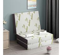 Panana Tri Fold Gel Memory Foam Mattress | Portable Folding Pad, Guest Bed with Washable Cover (Small Double / 15cmThick)