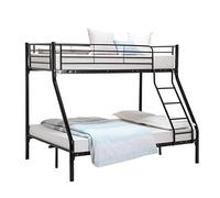 Panana Triple Bunk Bed 3FT Single 4FT6 Double Metal Bed Frame available in White Black,Silver