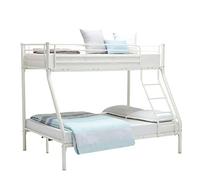 Panana Triple Bunk Bed 3FT Single 4FT6 Double Metal Bed Frame available in White Black,Silver