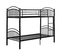 Panana Twin Bunk Beds Metal Bunk Bed Frame with Movable Ladder Steady Metal Slats for Kids Adult Twins (Black, Single Bunk(can split to 2bed))