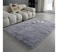PANANASTORE Extra Large Thick Shaggy Rug Soft Living Room Bedroom Carpet Hallway Runner Rugs,Non-Slip, (Light Grey 120x160cm)