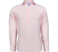 Panareha Men's Striped Linen Popover Shirt Samui Pink (L)