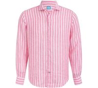 Panareha Men's Striped Linen Shirt Amalfi Pink (M)