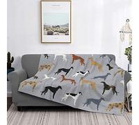 PanaRL Blanket Greyhounds Dogs Greyhound Coats Colors Warm Flannel Fleece Plush Soft Sofa Throw Blanket As Bed Cover/Bed Sheets 125 X 150 cm