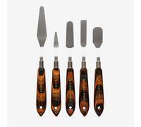 Panart : Densified : Painting Knife : Prym Wood Handle : Set of 5
