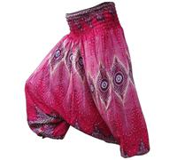 PANASIAM Aladdin pants in a beautiful peacock design 100% natural viscose