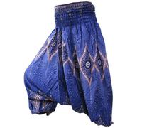 PANASIAM Aladdin pants in a beautiful peacock design 100% natural viscose