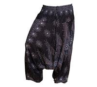 PANASIAM Aladdin Pants Peacock Eye - Goa Pants, Sarouel Pants, Hippie Boho Pants