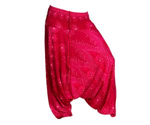 PANASIAM Aladdin Pants Peacock Eye - Goa Pants, Sarouel Pants, Hippie Boho Pants