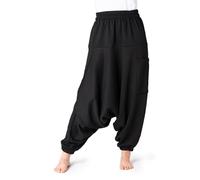PANASIAM Aladdin Pants Unisex - Warm Harem Trousers for Cold Days & Winter - Soft Like Joggers with High Cotton Content - Comfortable Casual Wear - Cosy Winter Pants