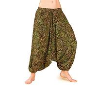 PANASIAM Aladin Pants B202 Green Flower, M