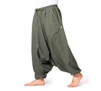 PANASIAM Aladin Pants Cotton 'Lini', Olive Green, XL