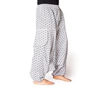 PANASIAM Aladin Pants 'geometrix', Flower of Life White, XL
