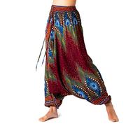 PANASIAM Aladin Pants, Peacock V27 Brown Blue, L