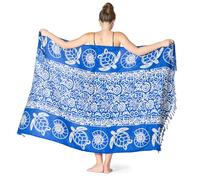 PANASIAM Atlantic Sarong - XL Pareo - Lunghi Beach Wrap - Viscose | Maritime design, double stitched, lightweight beach skirt, wrap dress, beach towel, bikini cover-up, large wall hanging