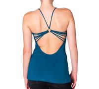 PANASIAM Cami Top Luna - Backless Cut-Out Tank Top, Figure-Hugging Women's Top with Spaghetti Straps, Sexy Strap Top - Summer Party Vacation Festival