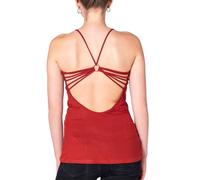 PANASIAM Cami Top Luna - Backless Cut-Out Tank Top, Figure-Hugging Women's Top with Spaghetti Straps, Sexy Strap Top - Summer Party Vacation Festival
