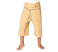 PANASIAM Fisherman Pants Stripe-Design 3/4, Beige, L