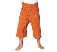PANASIAM Fisherman Pants Stripe-Design 3/4, Brown, L