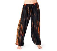 PANASIAM Harem Pants Bogota TieDy, Black Orange, L