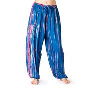 PANASIAM Harem Pants Bogota TieDy, Petrol red, L