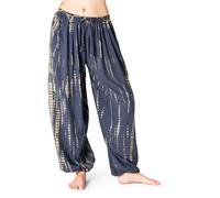 PANASIAM Harem Trousers for Women Lightweight Boho Summer Trousers Tie-Dye | Unisex casual trousers, 2 lengths, 100% viscose, loose fit, for beach, festival & yoga, pull-on summer trousers for women