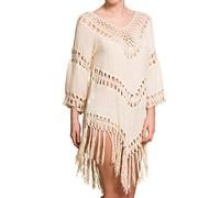 PANASIAM Ibiza Beach Tunic Women - Lightweight Summer Beach Dress 100% Cotton - Boho Tunic/Beach Poncho, Pareo & Kimono Cover Up for Beach Holiday & Festival