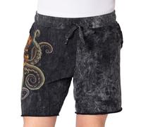 PANASIAM No Time Shorts, Cotton, Gray Octopus, L