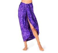 PANASIAM Sarong, B604 purple dream sky, L - Unisex Multipurpose Pareo - Wax Batik Design - 100% Viscose - L: 190x116cm
