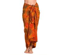 PANASIAM Sarong - L & XXL Opaque Sarong - Beach Wrap, Swim Cover-Up | For women & men, wrap skirt or airy beach dress, lightweight bikini cover-up, handmade & hand-dyed unique piece
