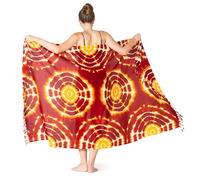 PANASIAM Sarong sunrise, red orange, XL