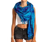PANASIAM Scarf 190x116 cm, B110 blue flower, L