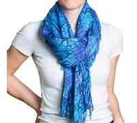 PANASIAM Scarf Batik 190X116cm, B003 Blue tones, L