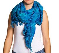 PANASIAM Scarf Batik 190X116cm, B020 Palm blue, L
