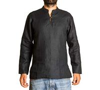 PANASIAM Shirt, Hemp, Black, L, LS