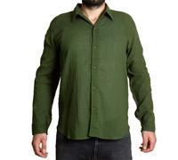 PANASIAM summer shirt with collar, unisex airy natural fabric, leisure shirt NEW