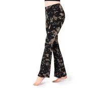 PANASIAM Women's Flared Leggings - Tie Dye Design - Long Yoga Sports Tights | Hand-dyed unique piece, soft & stretchy, high waist leggings for sport & leisure, viscose with elastane, bootcut trousers