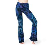 PANASIAM Women's Flared Leggings - Tie Dye Design - Long Yoga Sports Tights | Hand-dyed unique piece, soft & stretchy, high waist leggings for sport & leisure, viscose with elastane, bootcut trousers