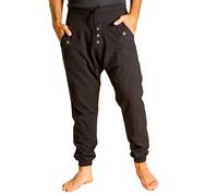 PANASIAM Yogi Pants Women & Men - Cotton Aladdin Harem Trousers | Summer trousers, 100% cotton, drawstring front & elastic back waistband, unisex harem trousers, relaxed Aladdin baggy style